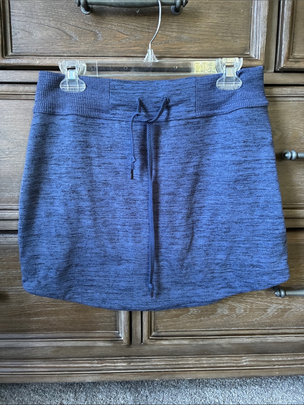 Women’s Purple Knit Drawstring Tennis Skirt